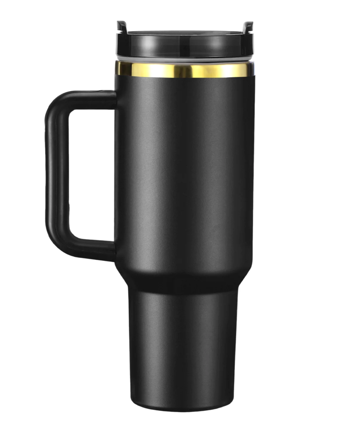 Stainless Steel Tumbler 40oz (Black Exterior/Gold Engraving) - Custom Engraved
