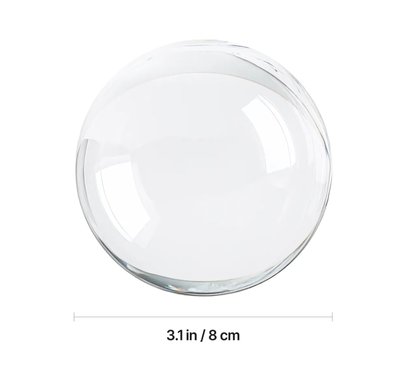 Crystal w/ LED Base - 3.1 Inch Sphere - Custom Engraved