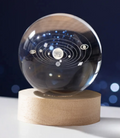 Crystal w/ LED Base - 3.1 Inch Sphere - Custom Engraved
