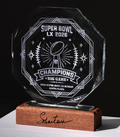 Crystal Award Trophy - Octagonal - Custom Engraved