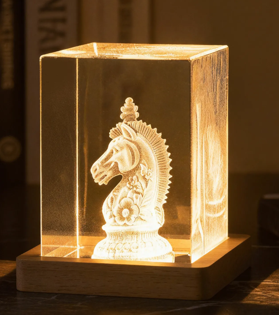 Crystal Engraving - Rectangular (1.9" W x 1.9" D x 3.1" H)