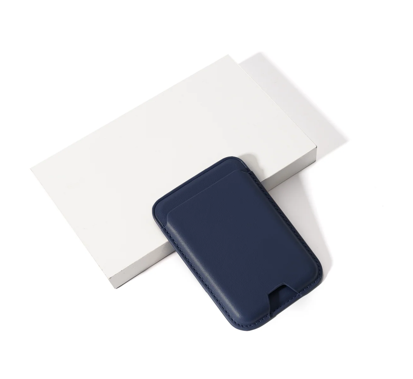 PU MagSafe Wallet w/ RFID Blocking - Blue - Custom Engraved