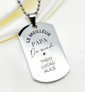 Stainless Steel Military Pendant - Silver Color
