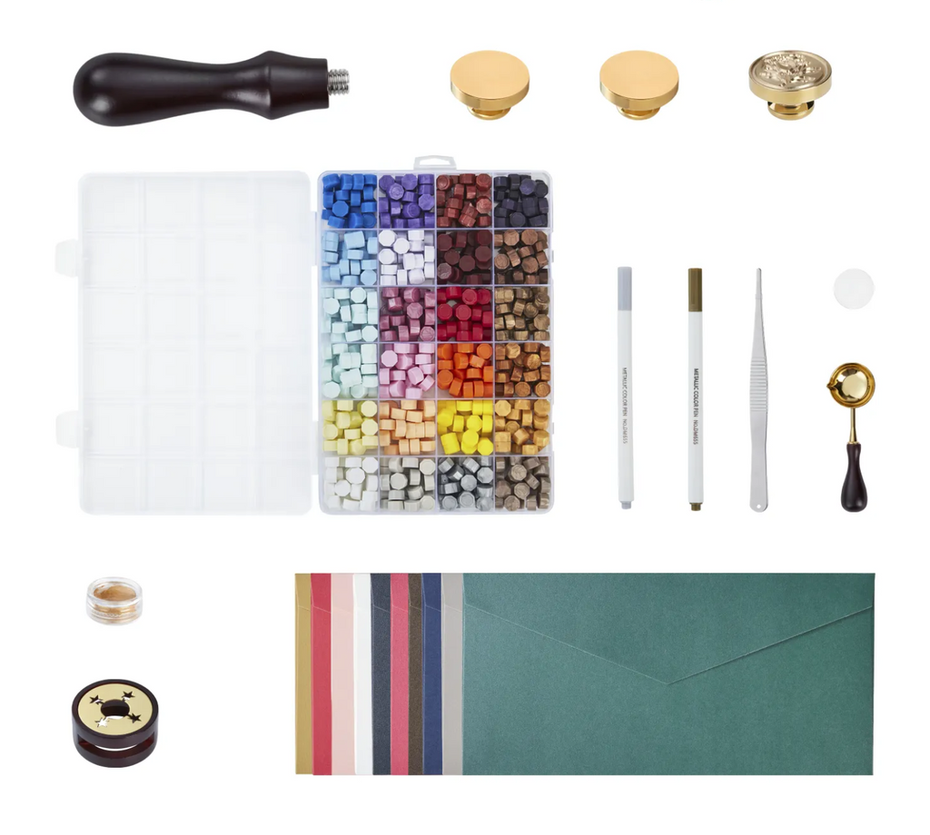 Wax Seal Stamp Set (32 Pieces) - Custom Engraved